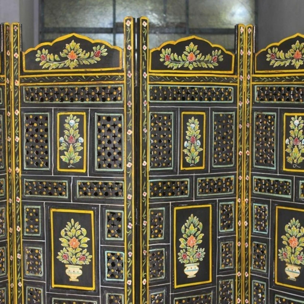 Hand Carved Painted Partition Divider C2739