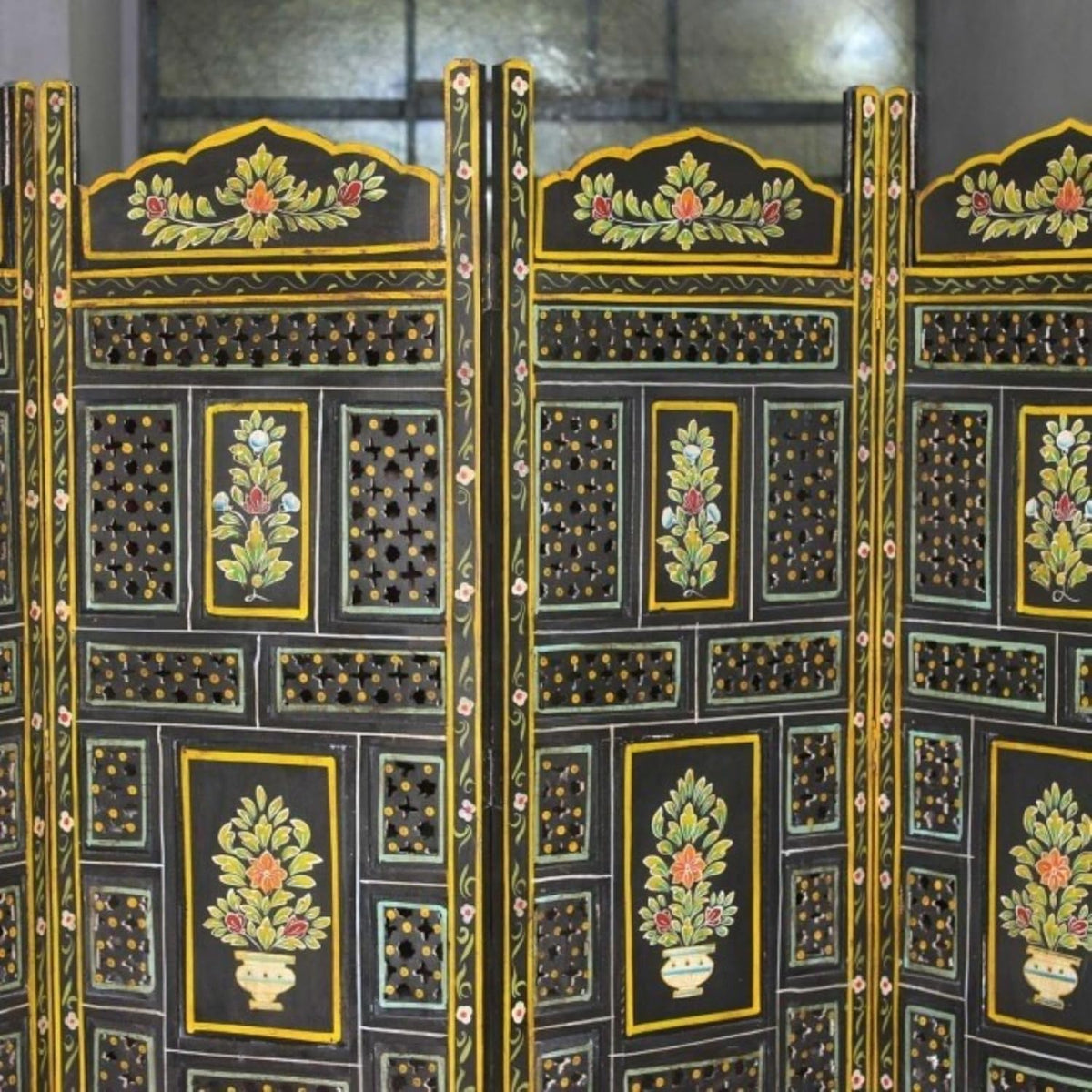 Hand Carved Painted Partition Divider C2739