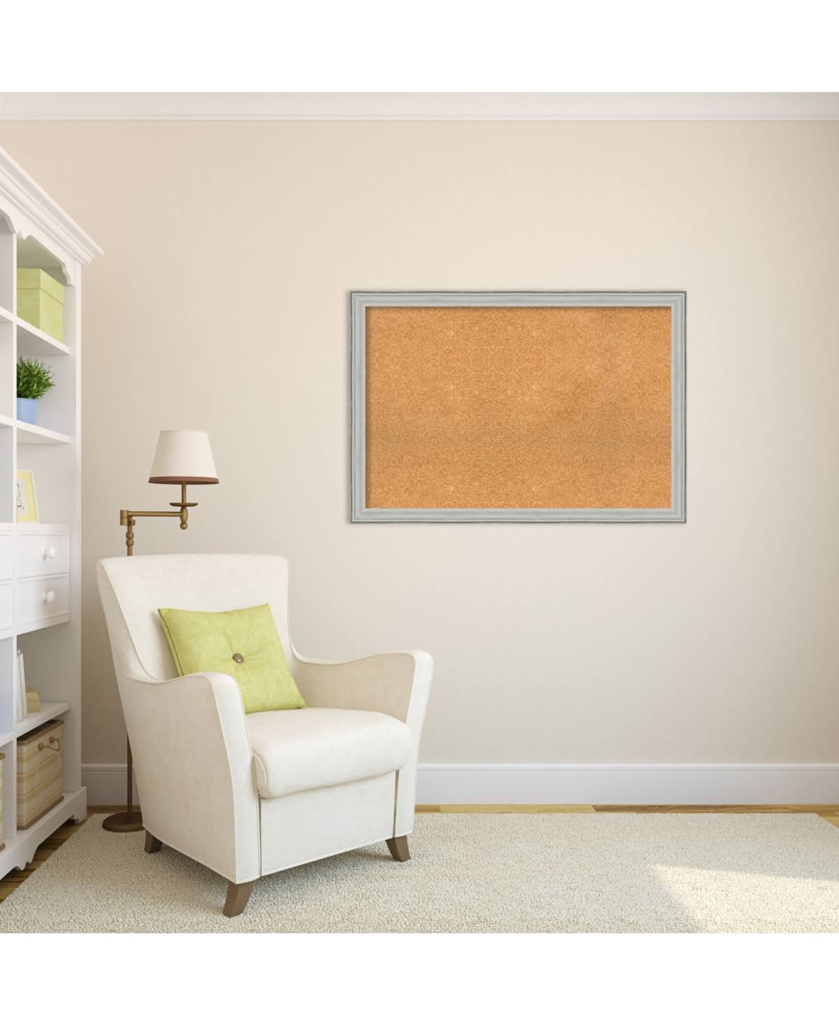 Silver Framed Cork Board Q816851