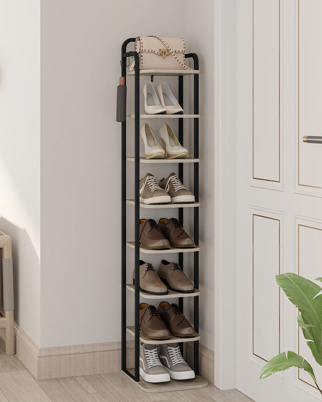 8 Tier Narrow Shoe Rack V2879