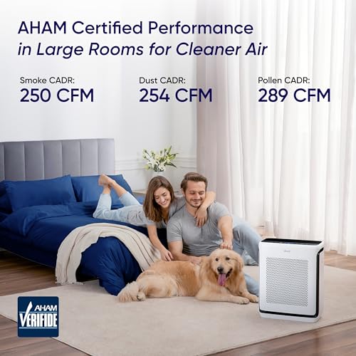 White HEPA Air Purifier with Washable Pre-Filter D388