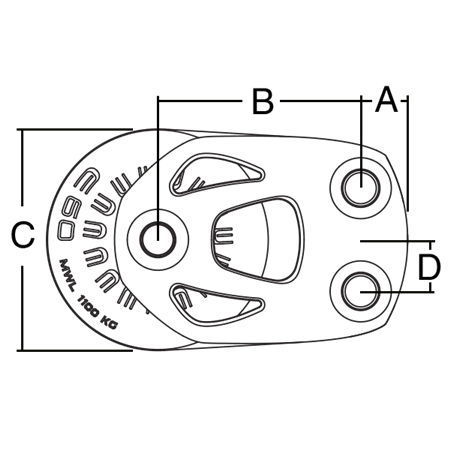 80 mm Aluminum Footblock with Lockoff N843415