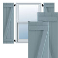 16-1/8x22 x 54x22 PVC Board and Batten Shutters, Peaceful Blue (Per Pair) V964968