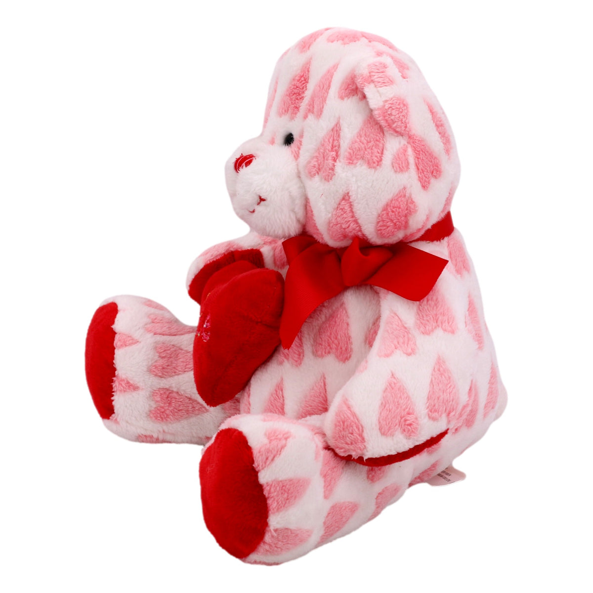 Pink Heart Plush Teddy Bear Pillow K8334