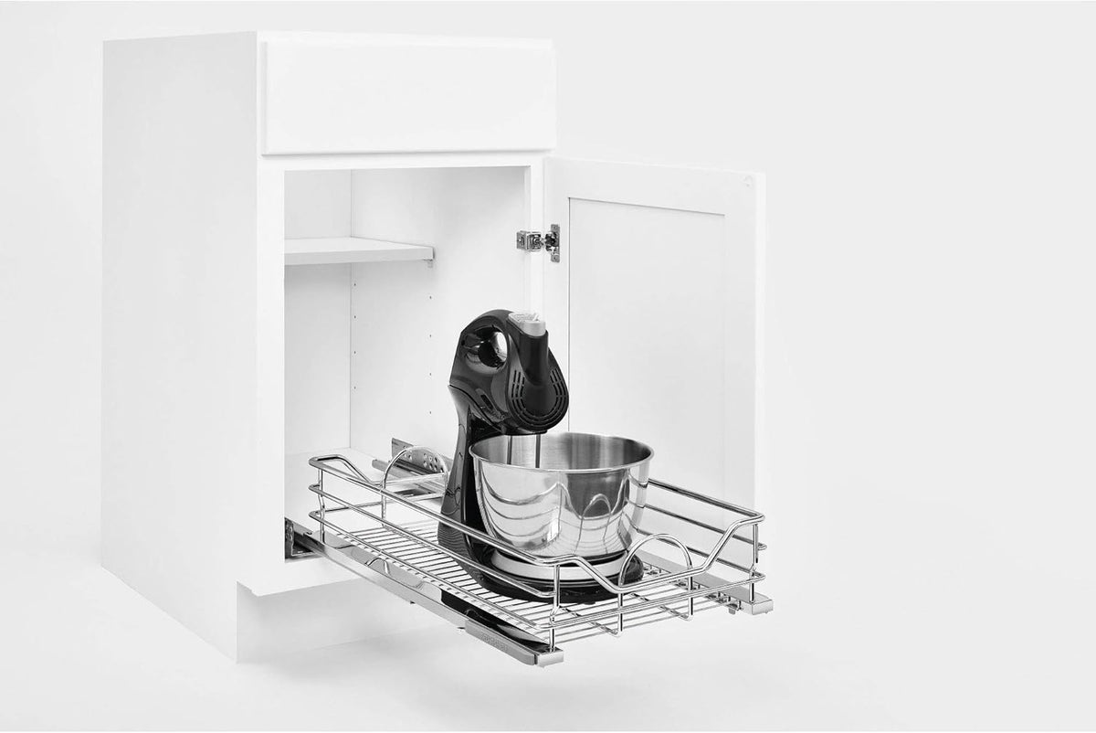 33 x 22 Inch Single Chrome Wire Pull Out Shelf Organizer W7899