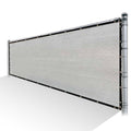 Grey Privacy Fence Screen HDPE Mesh Windscreen with Reinforced Grommets X377
