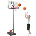 Portable Basketball Hoop System, Height Adjustable 4.4ft - 10ft, 45 inch PC Backboard E109994