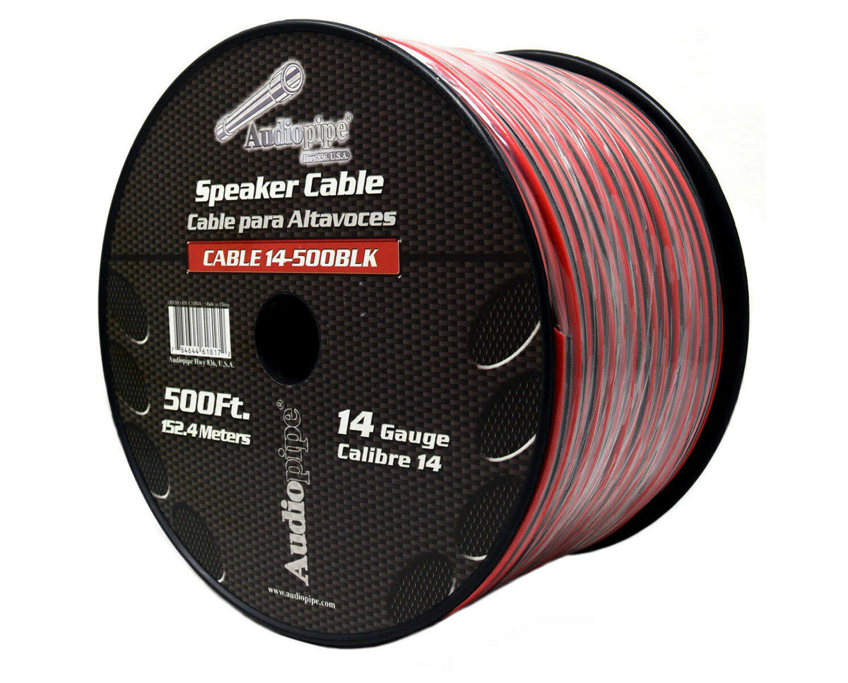 14 Gauge 500 Feet Red Black Speaker Wire Cable Copper Clad B2373