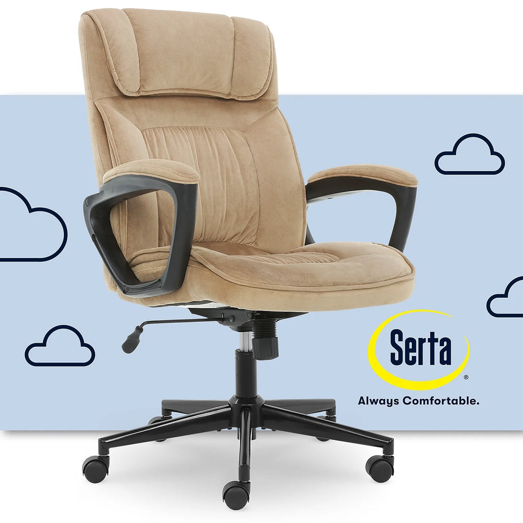 Light Beige Microfiber Executive Office Chair M2831