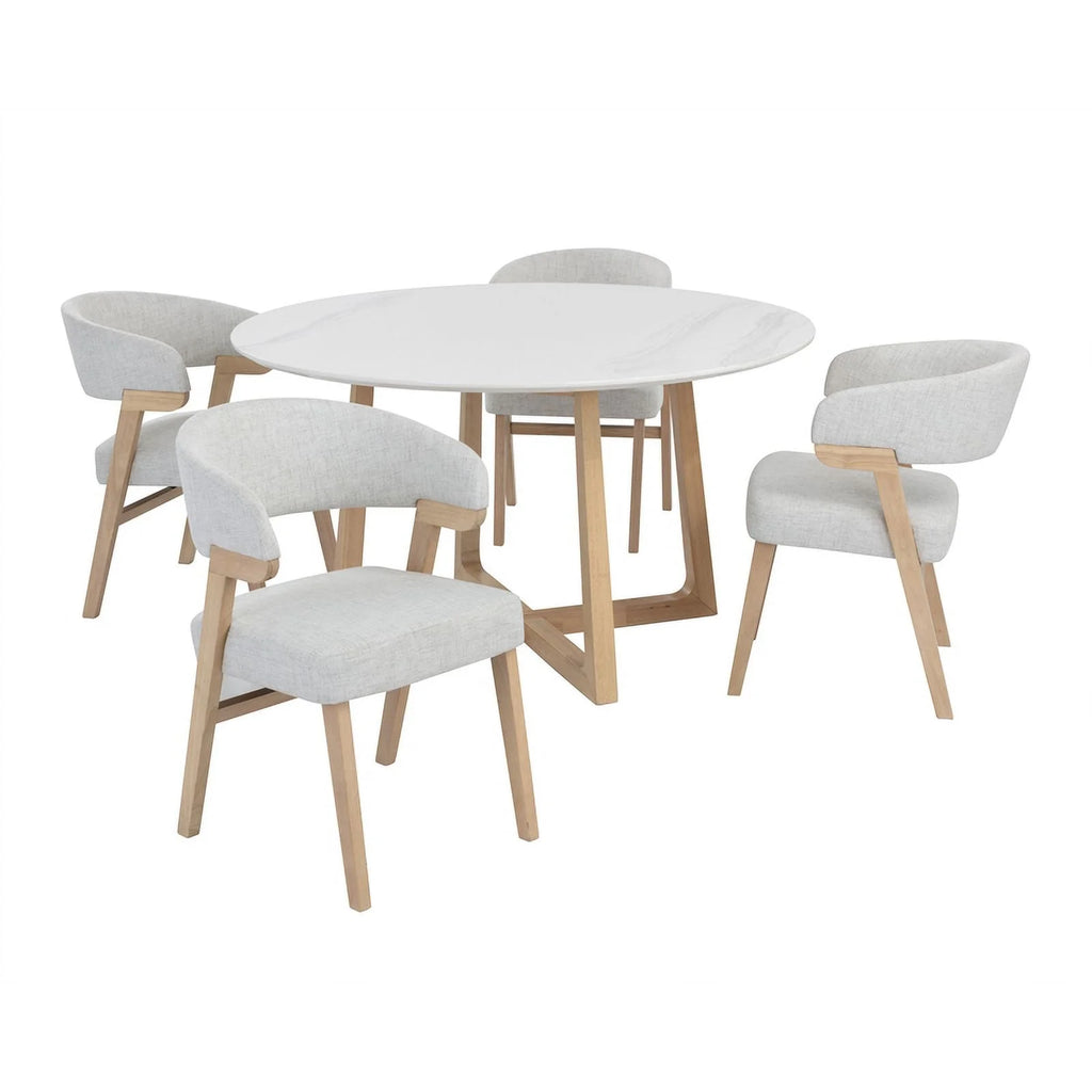Mid-Century Faux Marble Dining Table O23196