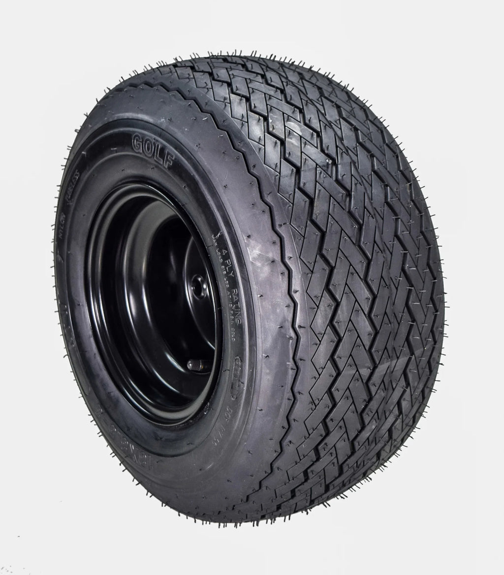 18x8.5-8 Golf Cart Tires & Black Wheels Set of 4 U87339