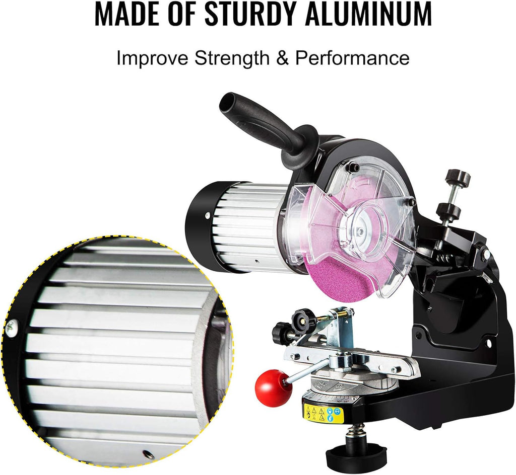 Chainsaw Sharpener 230W Multi-Angle Adjustable Chain Grinder 3000RPM Electric for 1/4" to 2/5" Chains L3118