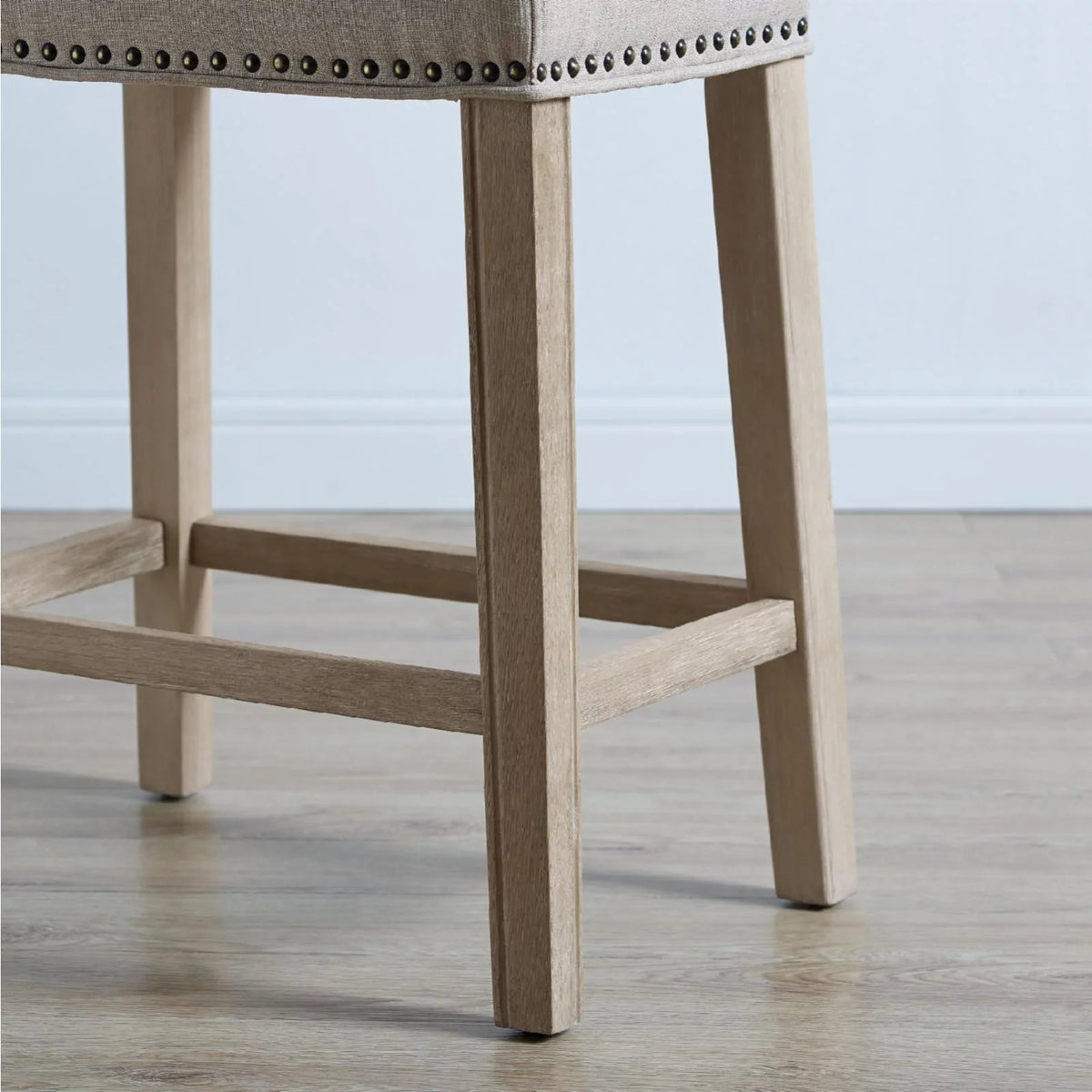 Gray Fabric Saddle Stool Set of 2 H4382