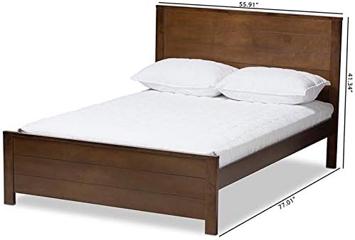 Full Platform Bed in Walnut Brown R94327