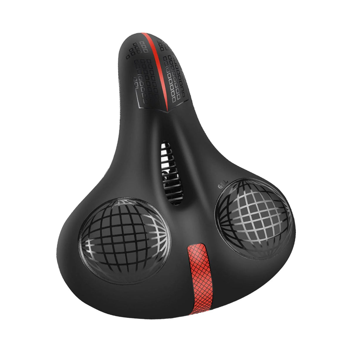 Black and Red Bike Saddle A2800