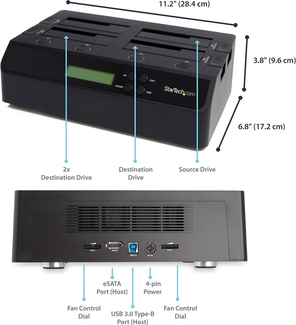 4 Bay USB 3.0 eSATA to SATA HDD Duplicator Dock S906258