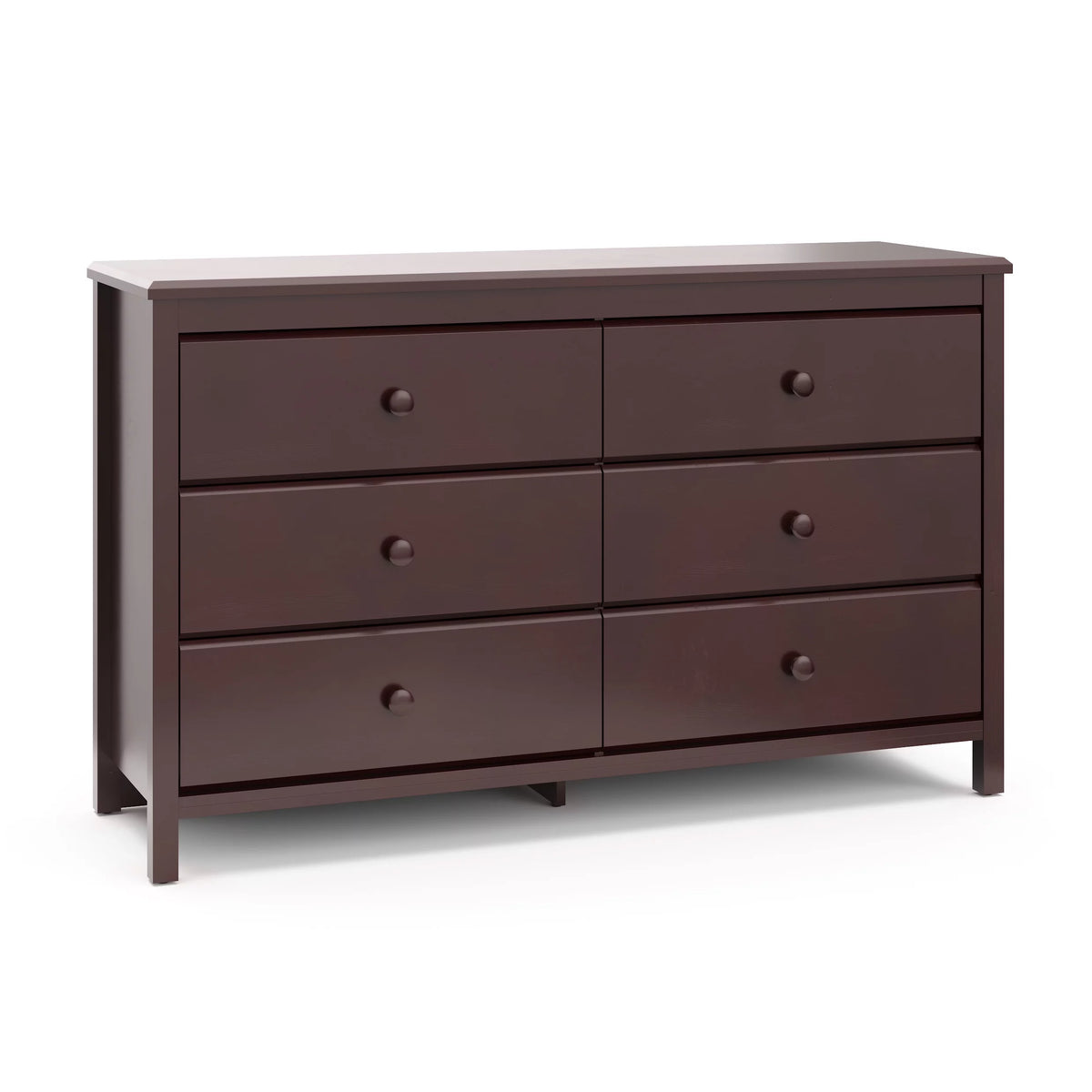 White 6 Drawer Double Dresser N15405