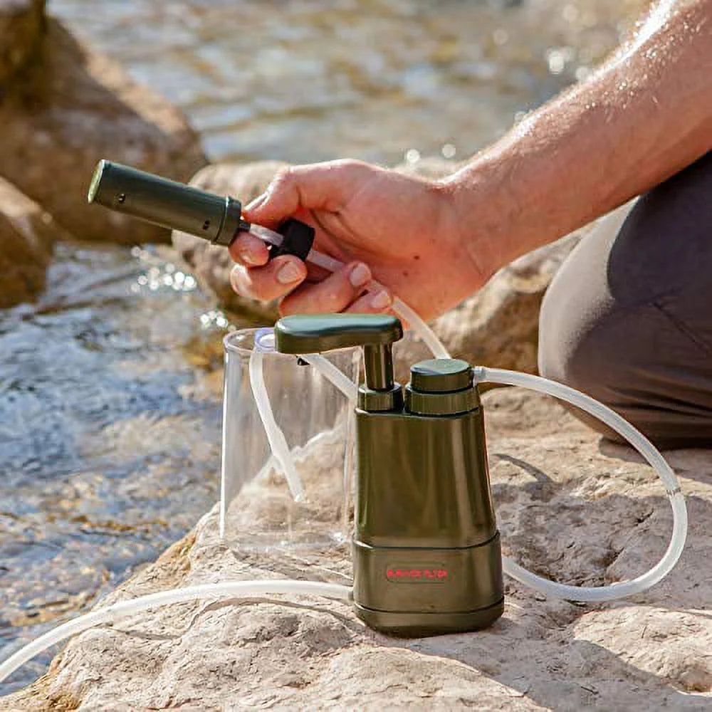 Lightweight Hand-Pump Portable Water Filter V930594