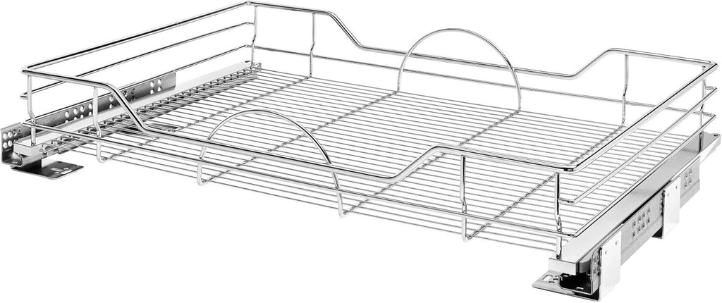 33 x 22 Inch Single Chrome Wire Pull Out Shelf Organizer W7899