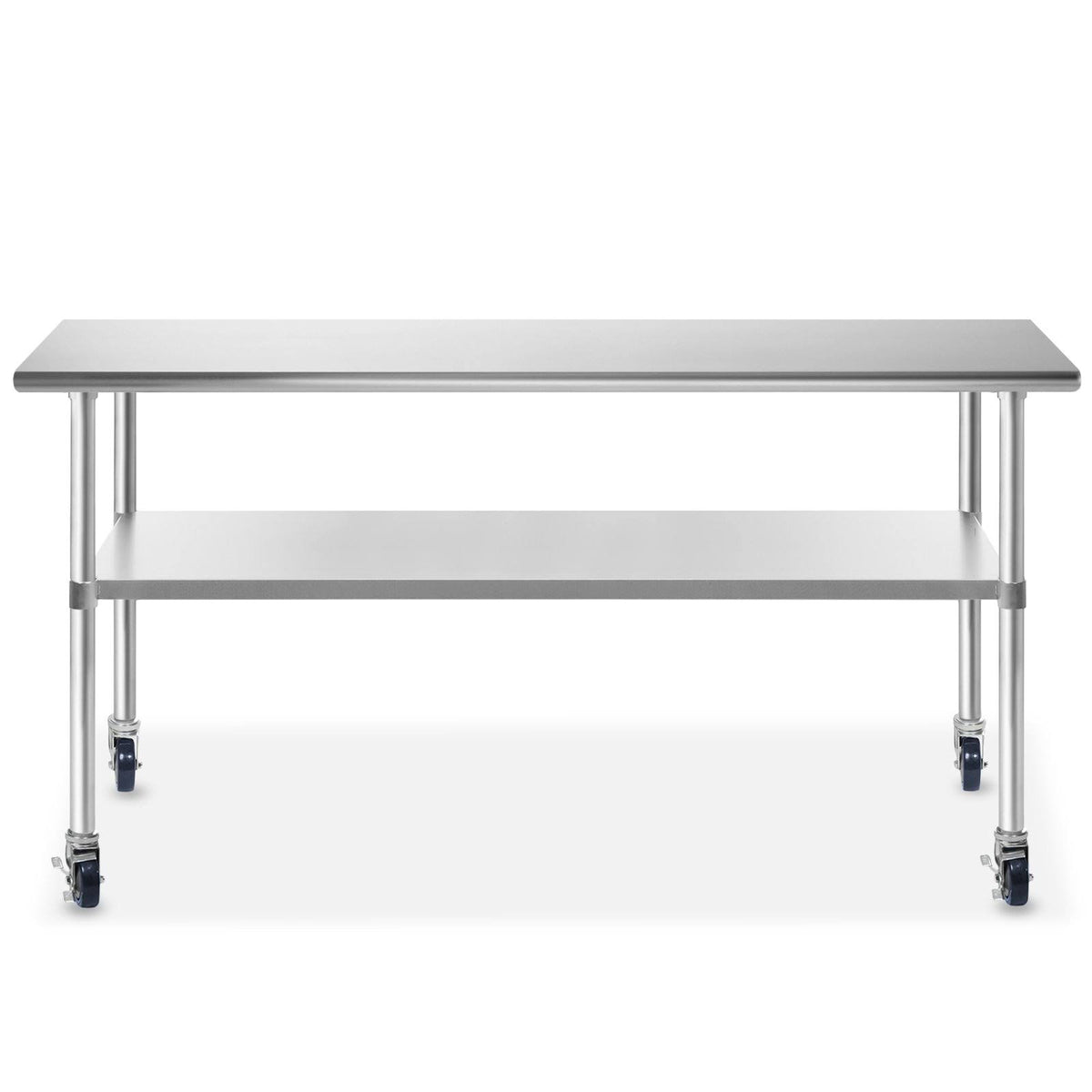 Stainless Steel Kitchen Prep & Work Table with 4 Casters J60359