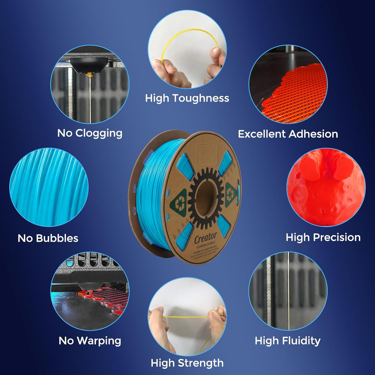 3D Printer with Extra 1KG HS PLA Cyan Filament L631271