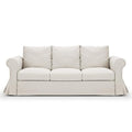 89" White Slip Covered Sofa with Extra Deep Seat J8793