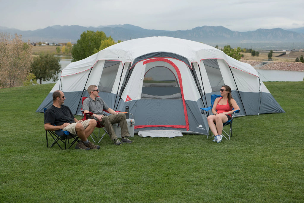 20-Person 4-Room Cabin Tent with 3 Separate Entrances D30592