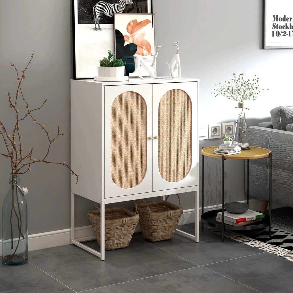 Natural Rattan 2 Door Free Standing Cabinet Z760
