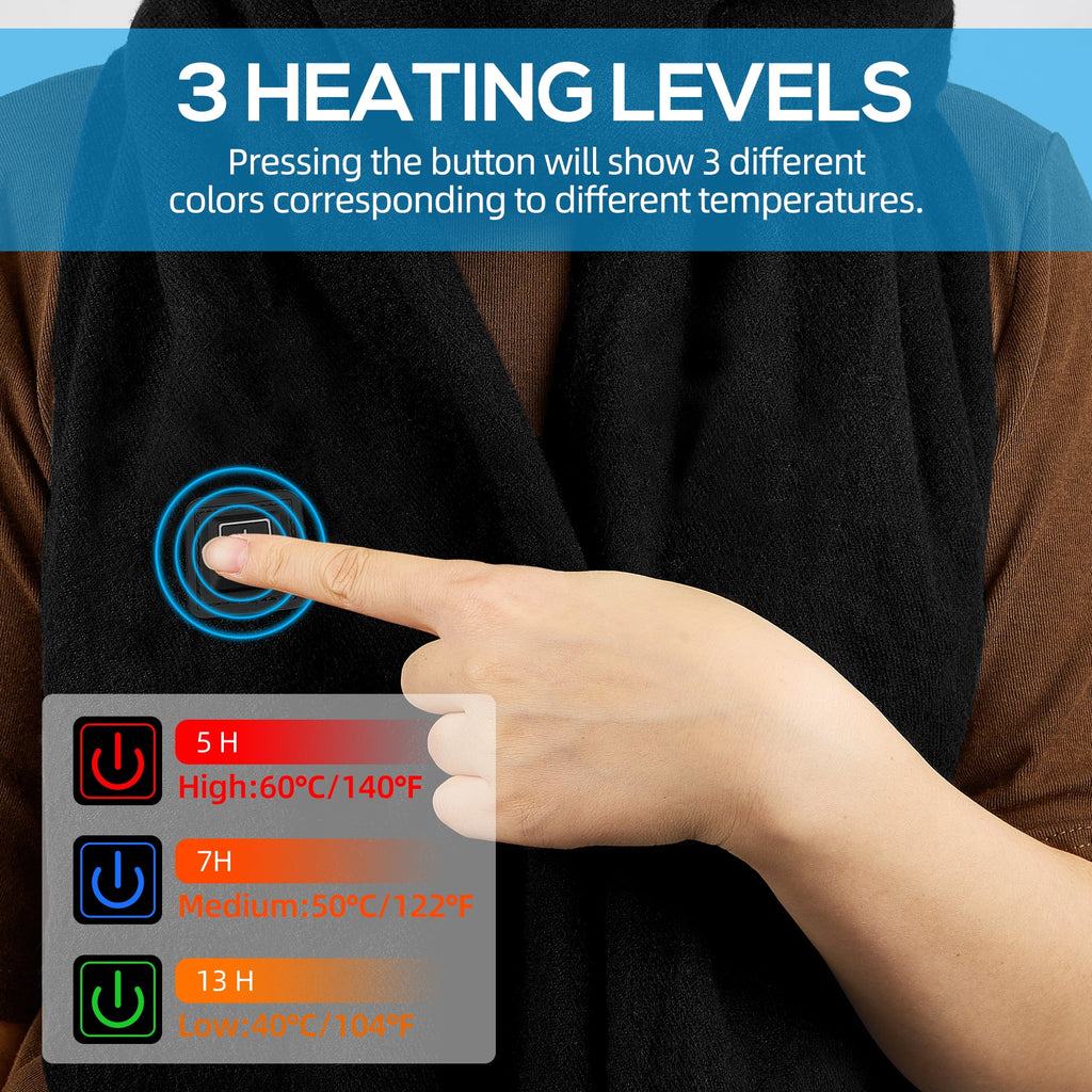 Heated Scarf Black Q297