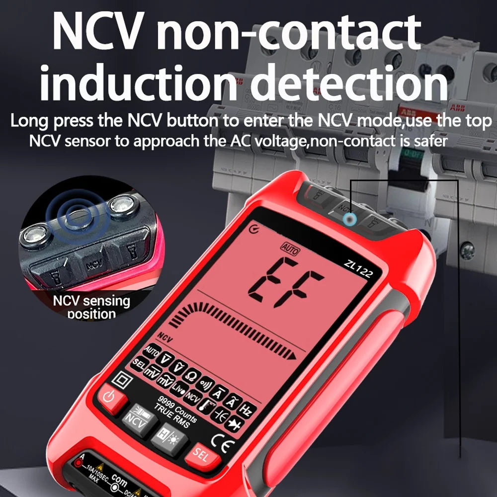 True RMS Digital Multimeter with LCD Backlight Display F603