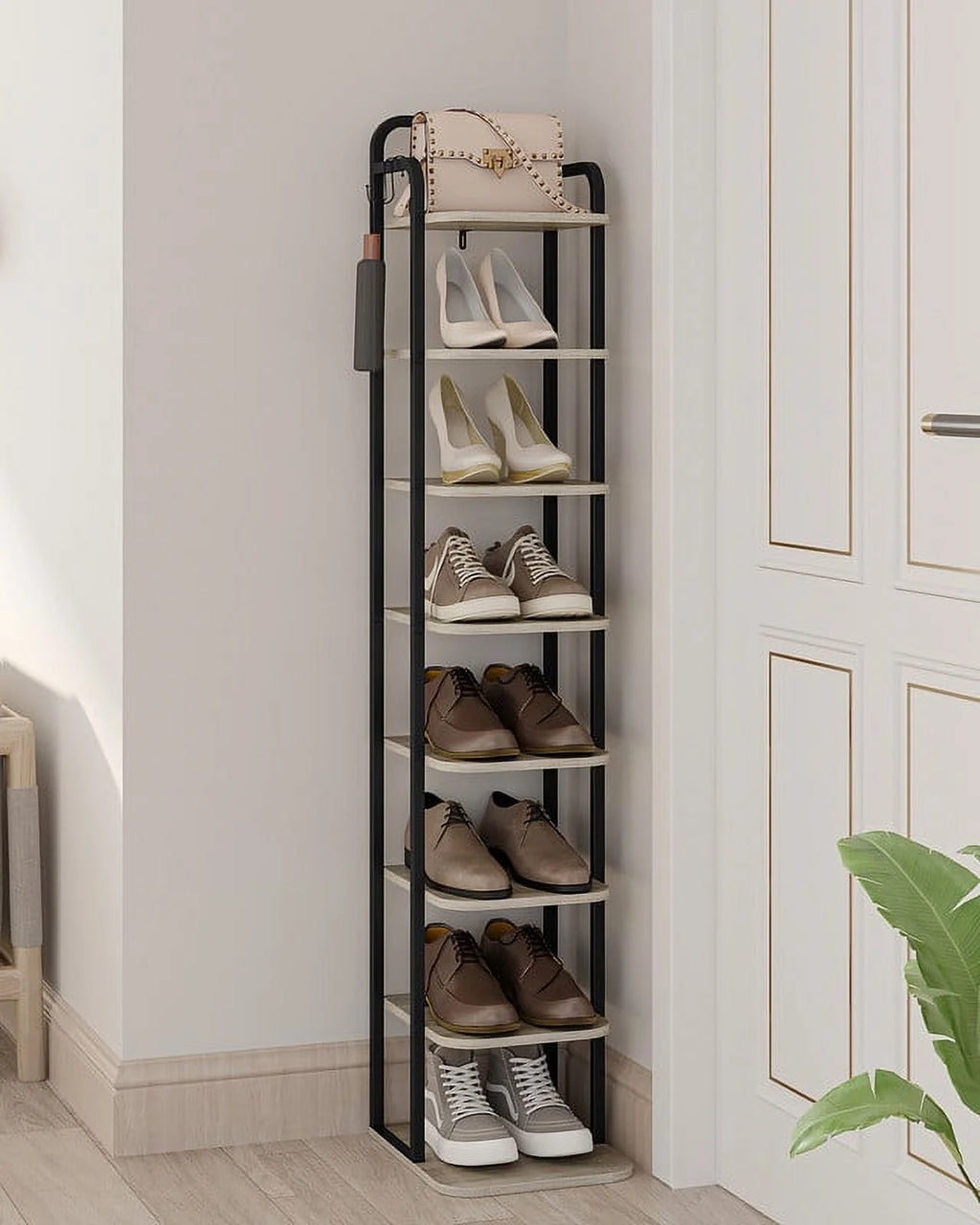 8 Tier Narrow Shoe Rack V2879