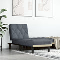 Dark Gray Velvet Chaise Longue F7185