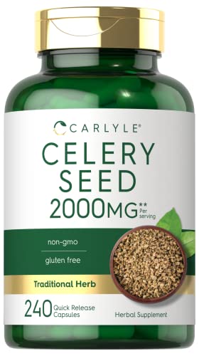 Celery Seed Extract Capsules 1500mg 240 Count J26424