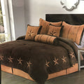 Rustic Brown Oversized Queen 7 Piece Comforter Set C20256