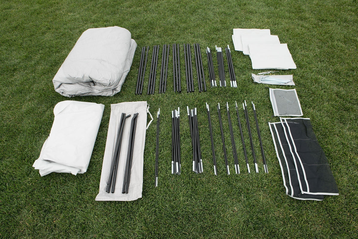 20-Person 4-Room Cabin Tent with 3 Separate Entrances D30592