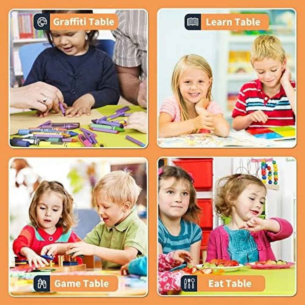Height Adjustable Toddler Table and 4 Chairs Set R6264