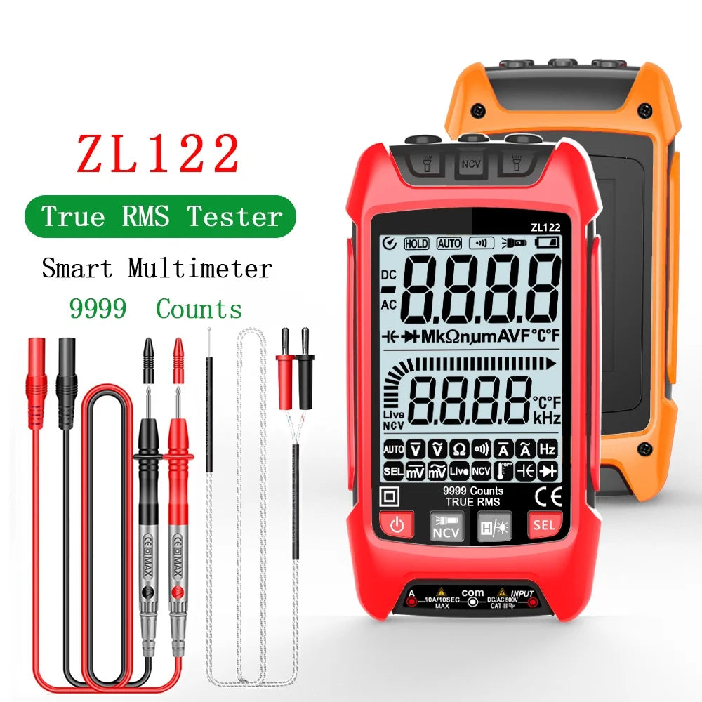 True RMS Digital Multimeter with LCD Backlight Display F603