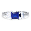 Simulated Blue Sapphire Engagement Ring Size 7 H56184