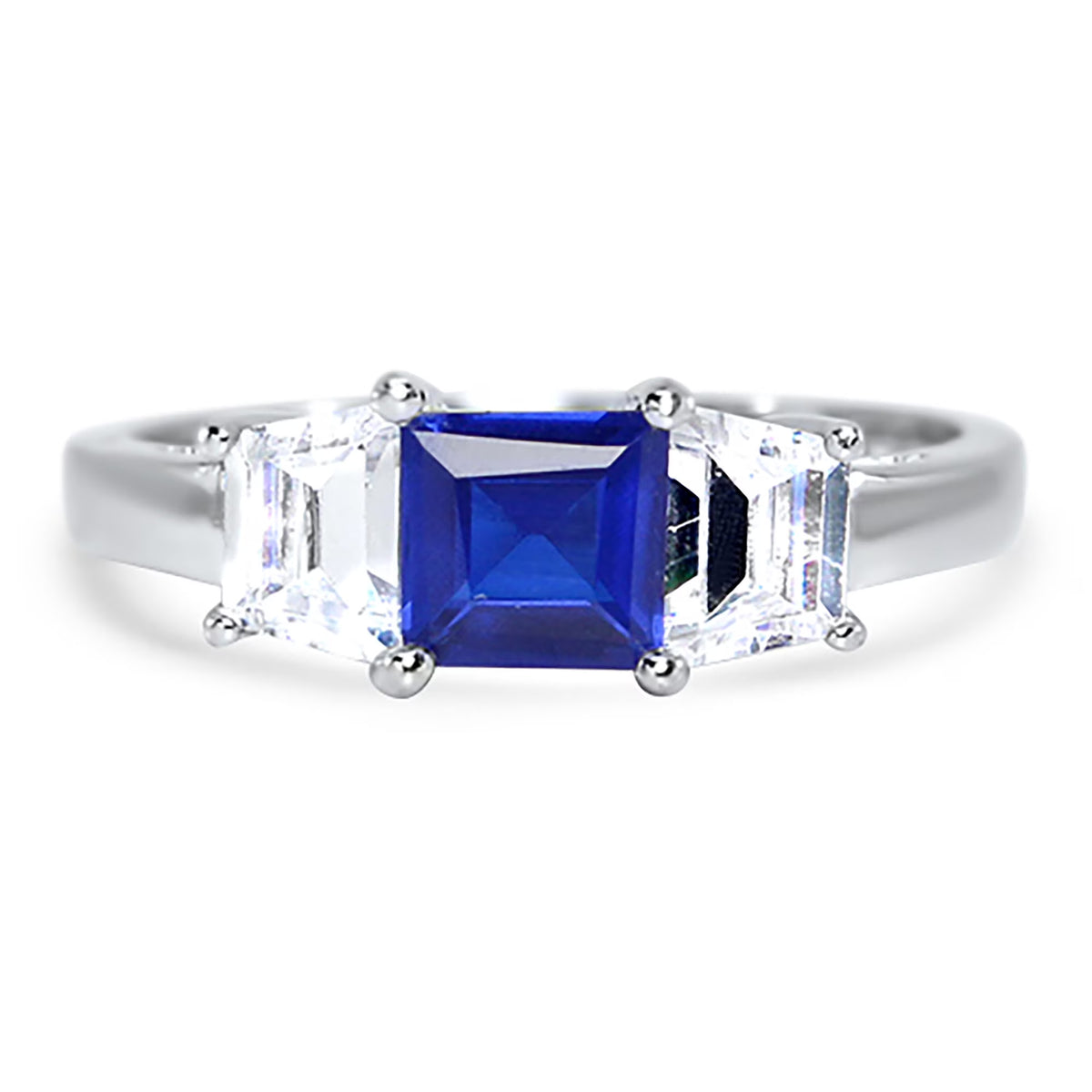 Simulated Blue Sapphire Engagement Ring Size 7 H56184