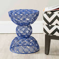 Blue Iron Wire Stool A22055
