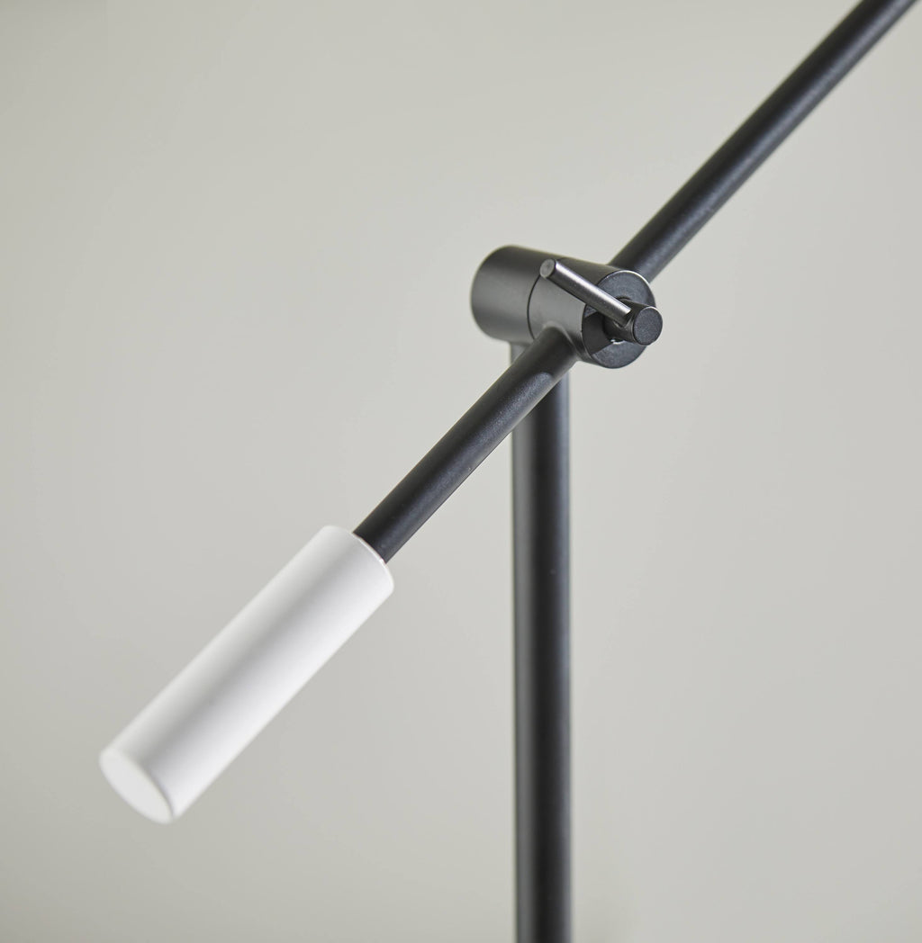 Black White and Antique Brass Desk Lamp M66743