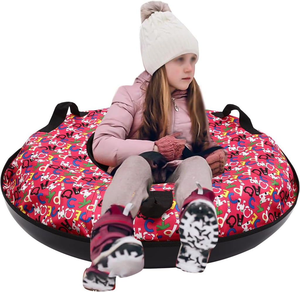 90cm Oxford Cloth Inflatable Snow Sled with Hard Plastic Bottom W7762