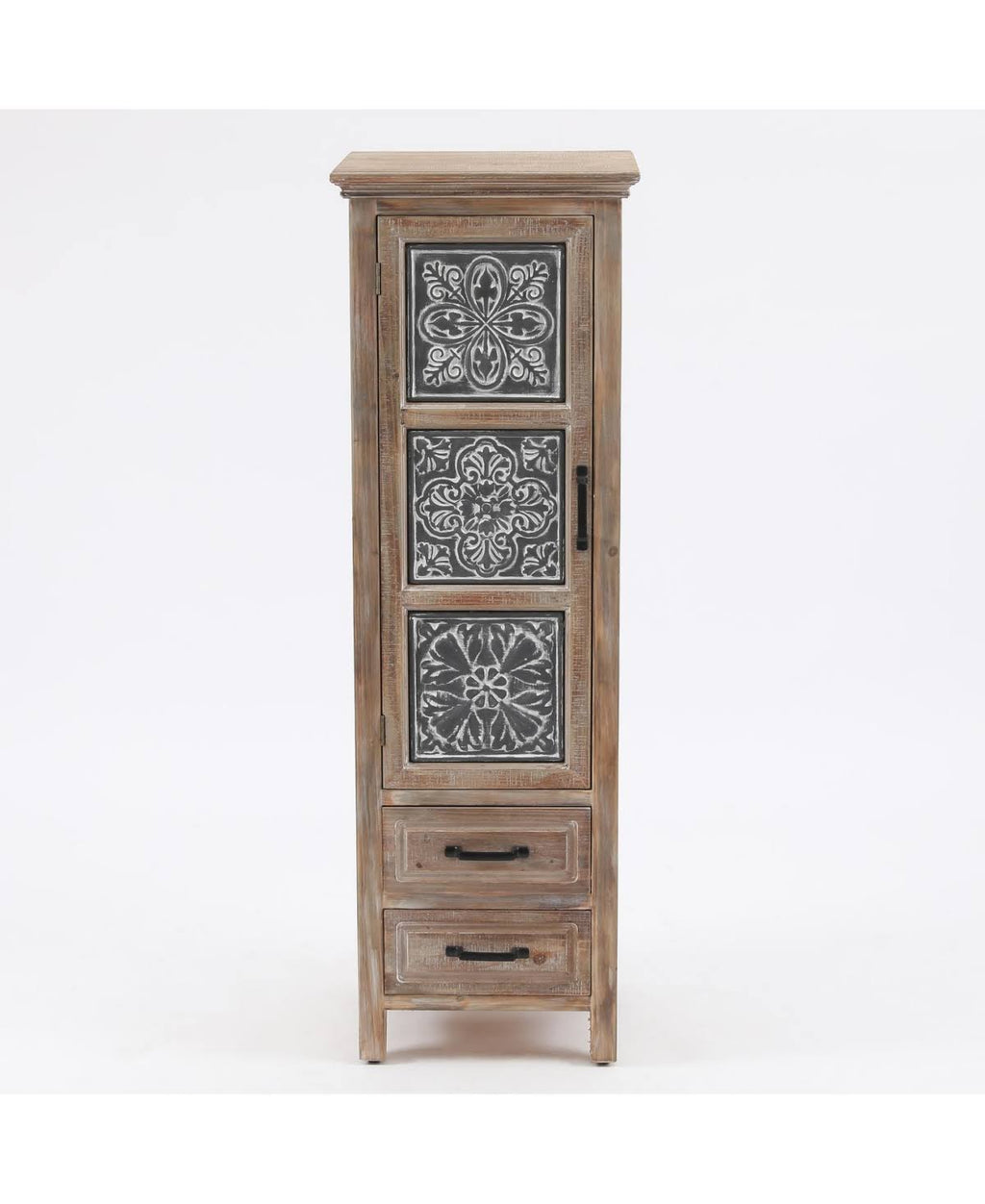 Metal and Wood Tall Tower Cabinet C291687