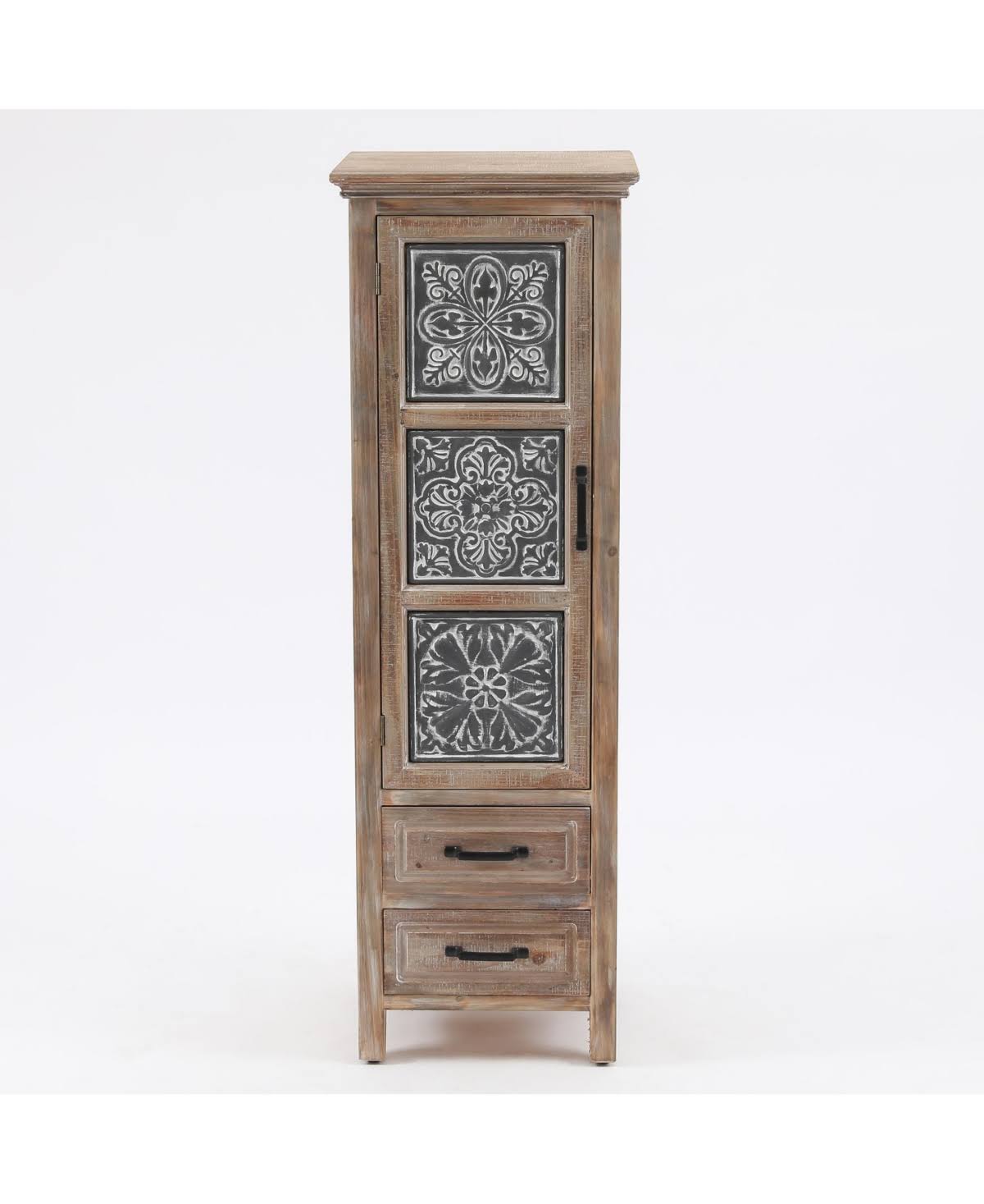 Metal and Wood Tall Tower Cabinet C291687