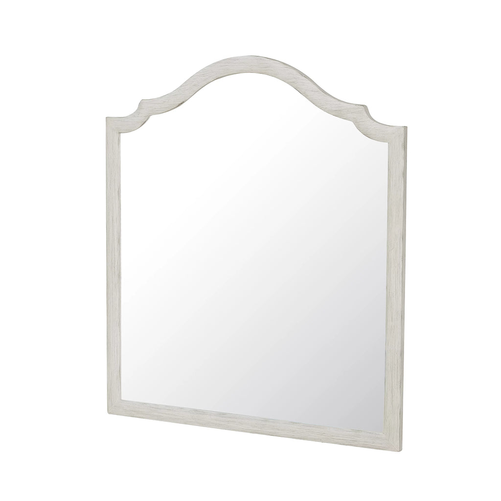 Shaped Wall Mirror in Driftwood White C5234