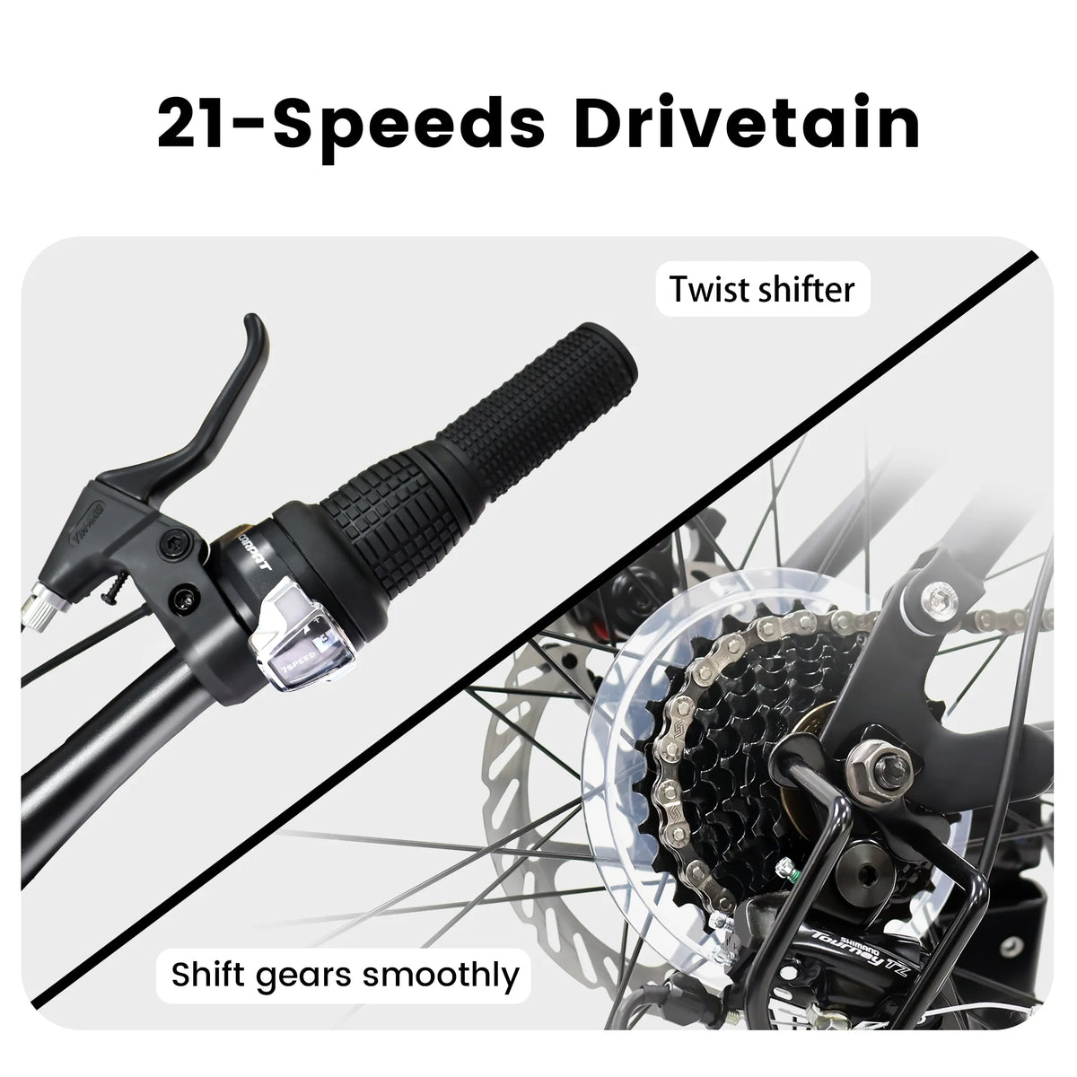 24 inch 21 Speeds High-Carbon Steel Frame Mountain Bike A806034