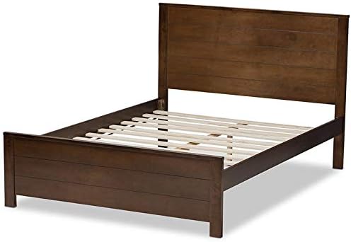 Full Platform Bed in Walnut Brown R94327