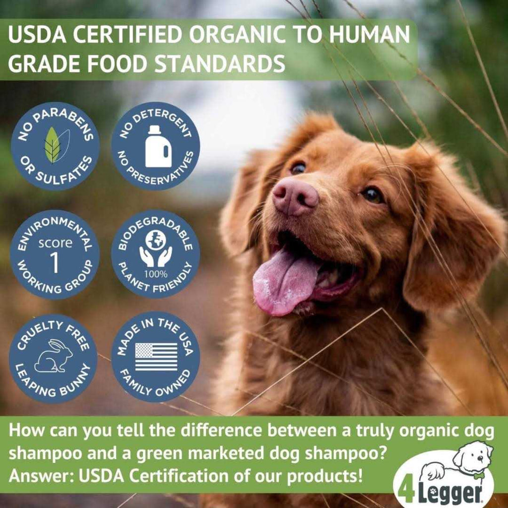 Certified Organic Hypoallergenic Dog Shampoo with Aloe and Lemongrass A223