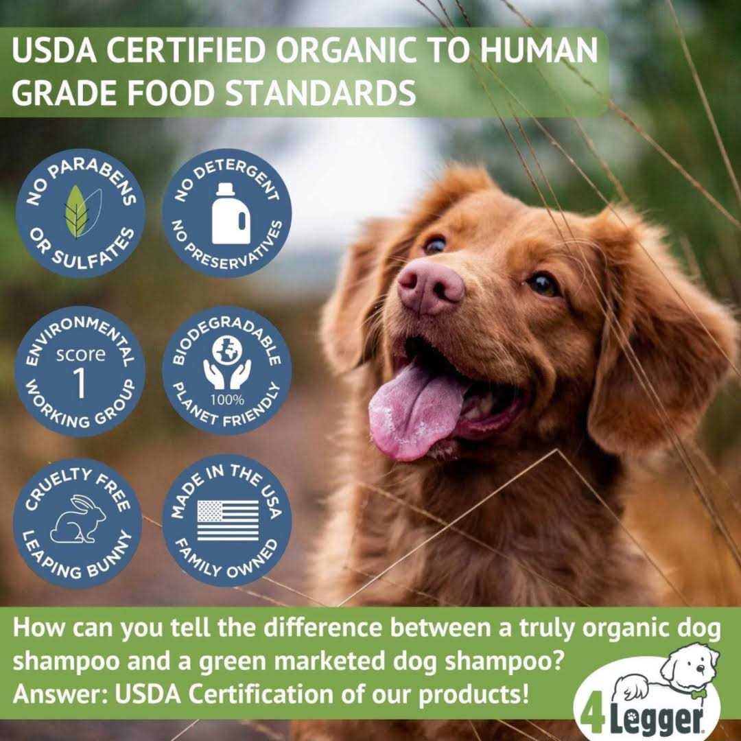 Certified Organic Hypoallergenic Dog Shampoo with Aloe and Lemongrass A223