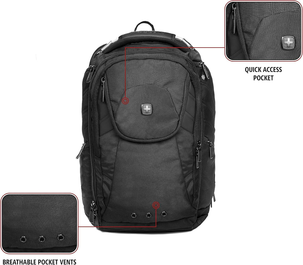 Black 17-Inch Laptop Backpack E661824